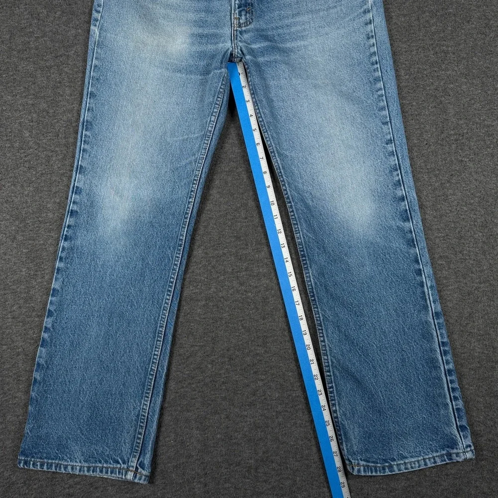 Vintage Levis 517 Jeans Mens 36x30 Orange Tab Made USA Blue Distressed Denim - Picture 11 of 14